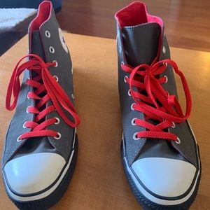 New Converse Chuck Taylor grey and red
